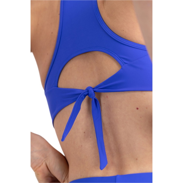 2026 Wallien Womens Bikini Top Racerfront Tie 102035002 - Cobalt Blue